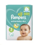 Подгузники, Pampers (Памперс) 6-10 кг р. 3 №22 Актив беби-драй миди