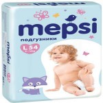 Подгузники, Mepsi (Мепси) 9-16 кг р. l №54 арт. 0140 премиум